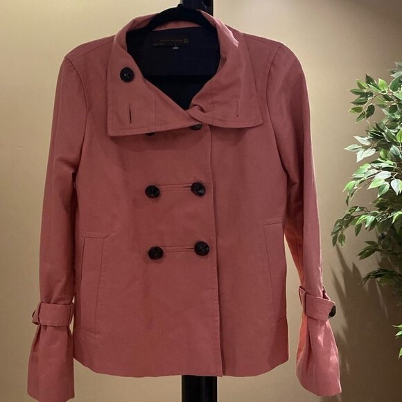 ZARA woman Trench coat silk blend with bell sleeves Medium - Picture 6 of 12